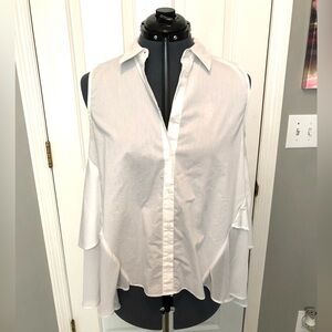 Emerie & Eve A-line tiered white blouse M 51